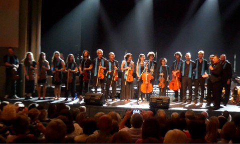immagine dell'orchestra che ha accompagnato il Rejoicing Gospel Choir durante il concerto Winds of Gospel